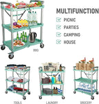 Olympia Tools 89-353 Pack N Roll Collapsible Service Cart, XL, 300LB Capacity, Teal