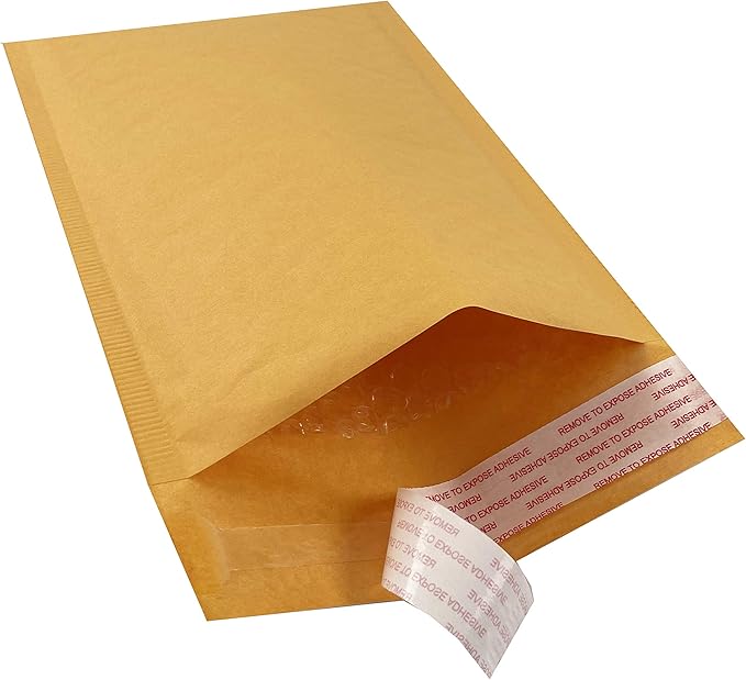 Amazon Basics Kraft Bubble Mailer, 6" x 10" (Internal Size - 5.75" x 9"), 50-Pack, Self-Seal, Brown