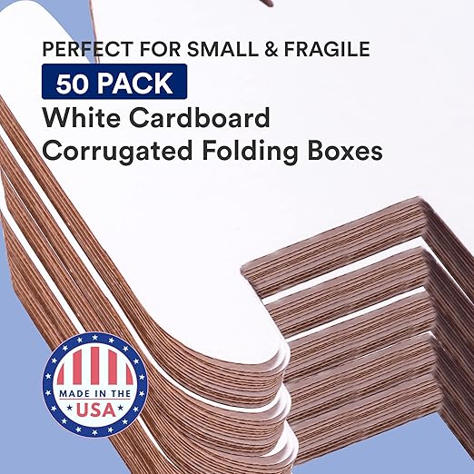 BOX USA Shipping Boxes Small 5"L x 4"W x 2"H, 50-Pack | Corrugated Cardboard Box Mailer for Packing, Moving and Storage 542