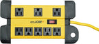 Digital Energy 15 Foot Long Surge Protector 8-Outlet Heavy Duty Metal Mountable 1050 Joules Protection Extension Cord Power Strip with Cord Management, 15 Foot Long Extension Cord, UL Listed