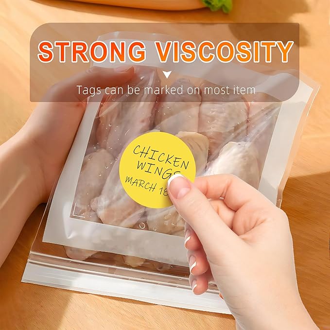 2 - Inch Round Yellow Color - Coding Stickers,4 Rolls, 2000 PCS Multipurpose Strong - Adhesive Labels for Office,Inventory,Organizing