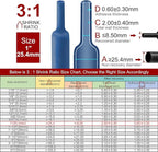 Chanzon 3:1 Ratio 1" (25.4mm) Heat Shrink Tubing - Marine Grade Waterproof Adhesive Lined - 4Ft Roll (1.22M Total Length) Blue Polyolefin Sleeving Wrap Shrinking 3 to 1 Ratio 1pcs