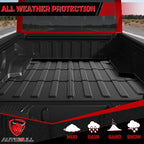 Truck Bed Mat Bed Liner Fit for Ram 1500/1500 RHO 2019-2026 & RAM 1500 Classic 2019-2024 Short Bed (5.7 FT / 67.4inches) Not for Rambox, All Weather Protection TPE Pickup Car Bed Mat