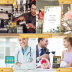 36 Pack Acrylic Sign Holder Gold Frame Table Numbers Slanted Back Menu Display Stand Clear Flyer Document Photo Display Holders Plastic Table Signs for Wedding Office(Vertical Style,4 x 6 Inch)
