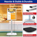 Sign Stand 11x17inch Pedestal Sign Holder Poster Stand 3Packs Adjustable Floor Standing Sign Holder with Heavy Duty Display Stand for Indoor Outdoor Business Store Sign Holders(Silver)