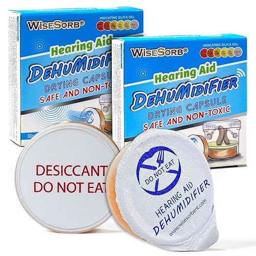 30 Gram 5 Packs Silica Gel Desiccant Canister, Orange to White Indicating Desiccants Capsules, Moisture Absorbers for Food Storage, Food Grade Desiccant Dehumidifiers
