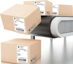 RyhamPaper 4" x 6" Fanfold Direct Thermal Labels - White Shipping Mailing Postage Labels, Perforated, Permanent Adhesive(20 Stacks - 20000 Labels)