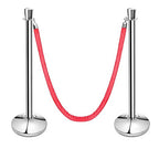 New Star Foodservice 54743 Tulip Top Stainless Steel Stanchions, Set of 2 Posts with 1 of 79.5-Inch Red Velvet Rope…