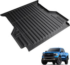 Truck Bed Mat for Ford Ranger 2025 2024, All Weather Truck Bed Liner for 2025 Ford Ranger Accessories, 5FT 59.6'' TPE Cargo Liner Truck Mat