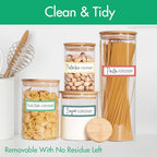 270 PCS Removable Labels, 9 Colors Self-Adhesive Rectangular Stickers Water/Oil/Tear Resistant for Food Containers, Freezer, Kitchen, Files, Jars, Pantry Storage, Office, Bathroom, School (15 Sheets)