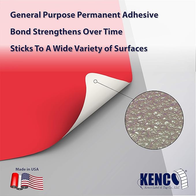 4" X 6" Direct Thermal Perforated Stickers Labels for Shipping Labels, Inventory, and Color Coding - Compatible with Zebra, Rollo, Godex and More (Red, 1 Roll)