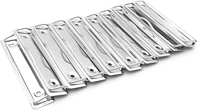 10 Pack 3.94inch 10cm Length Metal Clipboard Clips