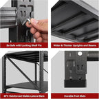 5000LBS Heavy Duty Garage Shelving Units,60" Wide & Deep Storage Shelves,Metal Garage Shelves,Large Storage Rack,Steel Shelf,Industrial Shelving for Shop,Warehouse,Basement,60" W x 24" D x 70" H
