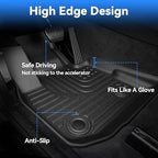 Hutisya-Floor Mats & Cargo Liner Set Fit for Nissan Sentra & Nissan Sentra S/SV/SR 2020-2025 All Weather Protection Anti-Slip & Durable TPE Full Set Liners Automotive Accessories-Black