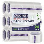 Clear Packing Tape - 24 Heavy-Duty Wrapping Tape - 110-Yard Length, 2640 Total Yards 2.88-Inch Wide Strong Adhesive Rolls for Moving Boxes, Office Packaging, Storage Organization & Warehouse Shipping