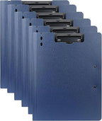 Clipboard Folder, 6 Pack A4 Foldable Clipboards File Folder Flip Writing Pad for Memo Form Document & School Office Work - Dark Blue