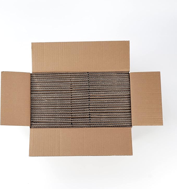 Calenzana 9x6x4 Shipping Boxes Set of 25, White Corrugated Cardboard Box for Packing Mailing Small Business