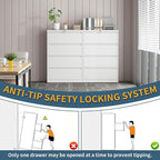 4 Drawer File Cabinet with Lock, Lateral Filing Cabinets,Metal Storage Filing Cabinets for Home Office, Heavy Duty File Cabinet for Letter/Legal/A4/F4 Size Amssebly Required, White