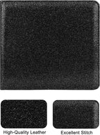 Car Registration and Insurance Holder, Leather Registration and Insurance Card Holder, Vehicle Glove Box Organizer - For Documents, Cards, License (Bling Black)