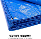 40x60 Blue Waterproof Tarp – Heavy Duty 5 MIL Thick Outdoor Tarpaulin Cover - Multi Purpose Protection for Camping, Tent, Roof, Patio, Pool, Floor, Furniture, Boat, Truck Beds, Pack of 1