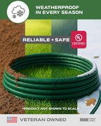 Iron Forge Cable 15ft Green Outdoor Extension Cord with 3 Outlets - 16/3 SJTW 15ft Extension Cord 3 Prong, 13 Amp All-Weather Heavy Duty Power Cable