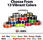 Kenco Color Coding Circle Dot Sticker Labels on a roll (RED, 1 INCH 1000 Stickers)