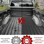 Truck Bed Mat Fit Ford Ranger 2024 2025 (5FT, 59.6" Bed), TPE All Weather Truck Bed Liner Cargo Liner Ranger Accessories
