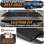 TripleAliners Tailgate Mat Compatible with Ford Super Duty F250/F350/F450 2017-2022 Accessories Truck Tailgate Liner Bed Cover All-Weather Protector Cargo Cover Custom Fit for 2017-2022 F250/F350/F450