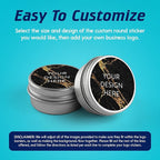 100 Custom Vinyl Stickers - Upload Your own Image, Text, Design, Logo - Personalized Logo Labels for Handmade, Packaging, Bottle, Jars, Candle, Brand Stickers (Black Gold Marble, 1.5x1.5)