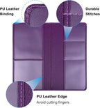 Wisdompro Car Document Holder Organiser, PU Leather Vehicle Insurance and Registration Holders Wallet Case for ID Card, Driving Licence, Key Contact Information Cards