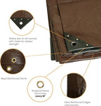 WHITEDUCK 16x20 Tarp 16 MIL Heavy Duty Poly Tarp Waterproof UV Resistant, True to Size, Rust-Proof Grommets, Tear & Rip Resistant, Extra Thick, Camping, Construction, Boat & Equipment Cover