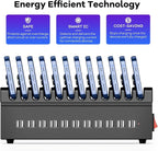 USB Charger Block, 300W 22 Port USB Charging Station for Multiple Devices, Desktop Wall Fast Charger with Storage Dividers, USΒ Power Strip Suitable for Home Office School Hotel