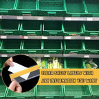 Fainne 50 Pcs 1.25 Inch Shelf Label Strip Holders Plastic Wire Shelf Price Tag Holder Self Adhesive Clear PVC Front and Back Labels Strip for Gondola Price Tag Wood Metal Rack, 48 Inches Long