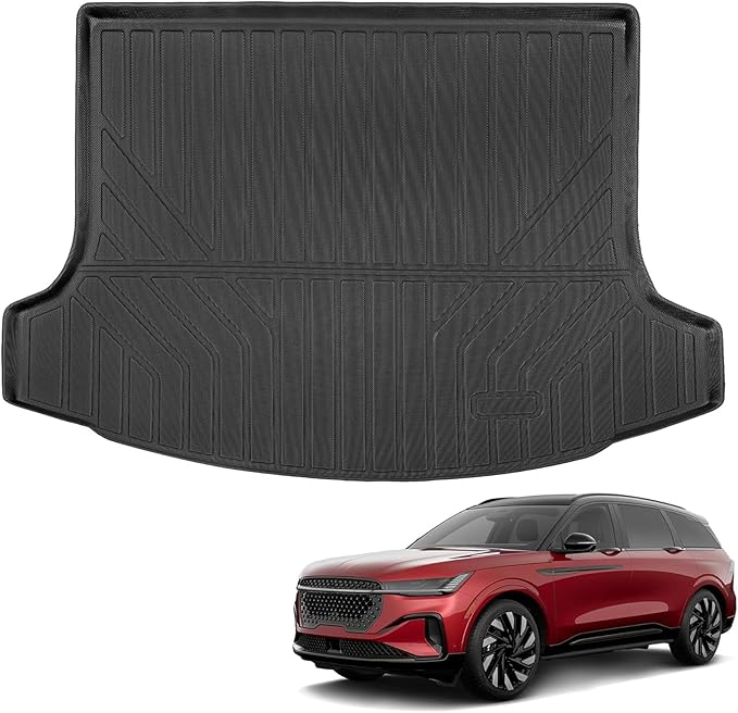 Auxko All Weather Cargo Mat Fit for Lincoln Nautilus 2024 2025 2026 TPE Liner Trunk Mat Nautilus Liner Accessories All Season Odorless Anti-Slip Black