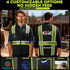 BeautyWill 10/20 Pack Custom Logo Safety Vest,Bulk High Visibility Class 2 Reflective Work Vests