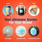 100 Custom Vinyl Stickers - Upload Your own Image, Text, Design, Logo - Personalized Logo Labels for Handmade, Packaging, Bottle, Jars, Candle, Brand Stickers (Sky Blue, 2x2)
