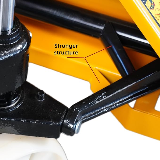 Ezmhbro Standard Duty Pallet Jack with 27" W x 48" L Forks, 5500 lb. Capacity, Leak-Proof Pump, Nylon Wheels, Compatible with Small Warehouse and Freight Workshop
