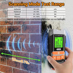 Dr.meter Wood Moisture Meter, 2 in 1 Pin & Pinless Moisture Tester, Digital Dampness Moisture Sensor Detector for Wood Firewood Drywall Paper Floor Woodworking, Water Leak Detector