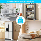 New Upgrade Furniture Sliders, Furniture Dolly with 360° Rotatable Wheels, Furniture Movers for Moving Heavy Duty Sofa, Bed, Load Capacity Up to 900lb