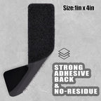 40Sets-1x4 inch Hook&Loop Strips with Adhesive, Black Command Strips with Backing, Heavy Duty Adhesive Fasten Mounting Tape for Home Office School and Crafting
