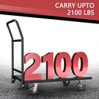 Platform Truck, 2100 lbs Load Bearing Carbon-Steel Heavy Duty Cart, 47.24" Length x 23.62" Width x 35.03" Height Flat Cart with 5" Swivel Casters, Push Cart Dolly for Warehouse and Home Moving