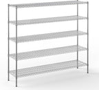 18" Deep x 72" Wide x 64" Height Wire Shelving Kit | 5-Tier | NSF Commercial Storage Rack Unit