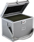 File Storage Cabinet File Organizer Document Organizer File Box in Office and Home with Combination Lock with 20 Letter Size Hanging Files (Diamond Silver)