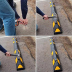 SmartSign Rebar Spikes - Pack of 4, Length 14", Diameter 1/2", Heavy Duty Metal Rebar Stakes for 6ft Parking Curbs/Wheel Stop/Speed Bump, Silver