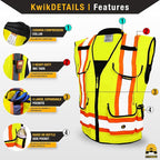 KwikSafety - Charlotte, NC - GODFATHER Safety Vest [CUSHIONED COLLAR + TABLET POCKET] ANSI OSHA