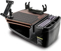 AutoExec AE-GMCD-PS-TAB-21M GripMaster Car Desk for Your Vehicle Workstation and Mobile Office, Mahogany with Printer Stand and Tablet Mount