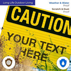 Custom Caution Sign, OSHA Sign, 24x30 Inches, 3M EGP Reflective .080 Aluminum, Fade Resistant, Indoor/Outdoor Use, Made in USA