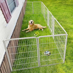 FXW Rollick Unleashed Dog Playpen for Indoor, Yard, RV Camping, 40 inch 8 Panels for Medium and Large Dogs, White│Patented