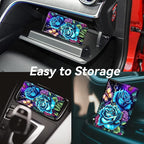 Car Registration and Insurance Holder, Leather Car Glove Box Organizer, Cool Car Accessories for ID, Driver's License Cards & Essential Document,business cards,Men&WomenRose Flowers Butterfly