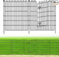 10 Panels No Dig Decorative Garden Fence with Gate for Yard, 32 in(H) X 23.6 ft(L) Animal Barrier Fencing for Outdoor Dog, Metal Portable Garden Fences for Borders, Pets, Landscape, Temporary Fence